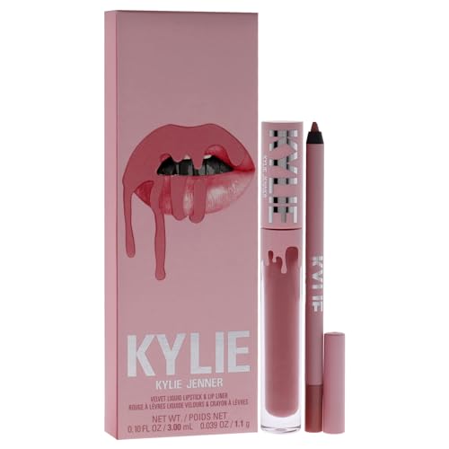 Kylie Cosmetics Velvet Lip Kit 705 Charm Women's 2 Pc 0.10oz Velvet Liquid Lipstick 0.039oz Lip Liner