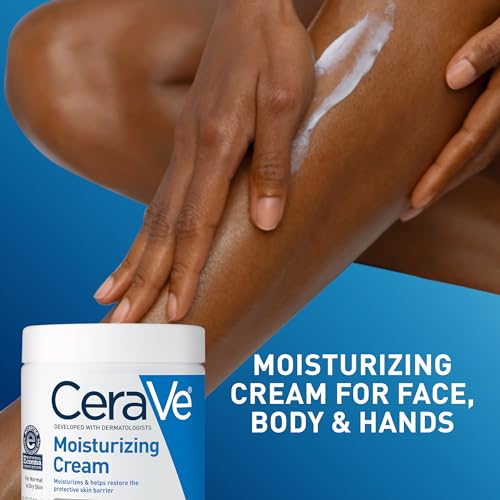 CeraVe Moisturizing Cream for Dry Skin - Body & Face with Hyaluronic Acid & Ceramides - Fragrance Free - 19 Oz