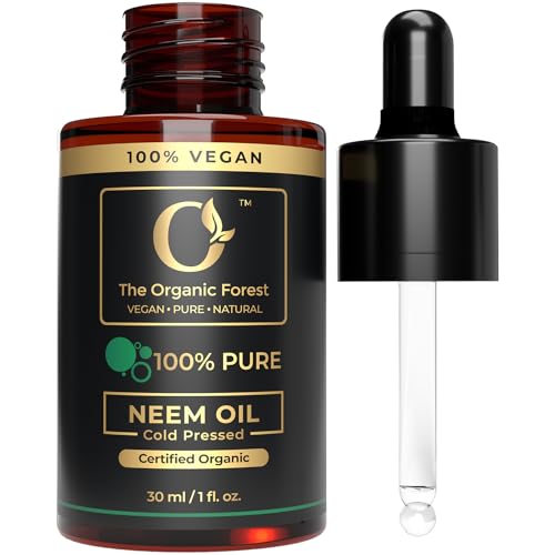 Organic Forest USDA Pure Cold Pressed Neem Oil for Skin, Hair & Plants (1 Fl Oz)