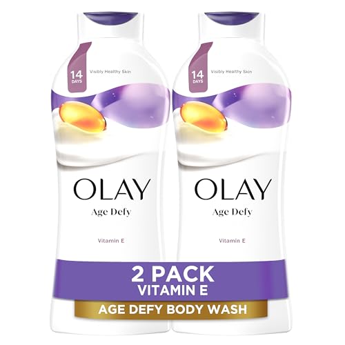 Olay Age Defying Body Wash with Vitamin E & B3 Complex - Moisturizing & Visibly Smooth Skin - 22 Fl Oz (Pack of 2)