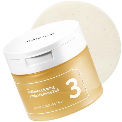 numbuzin No.3 Radiance Glowing Jumbo Essence Pad 70 Pads - Vegan Biodegradable Skincare