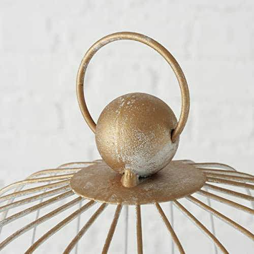 WHW Whole House Worlds Hamptons Romantic Gold Bird Cages Set of 2 - Decorative Table Top Centerpieces