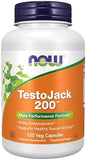 NOW Foods Supplements, TestoJack™ 200 with Tongkat Ali, Tribulus, Maca and Horny Goat Weed, 120 Veg Capsules