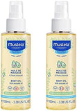 Mustela Baby Oil Duo Pack - Moisturizing Oil for Massage (2 x 100ml)