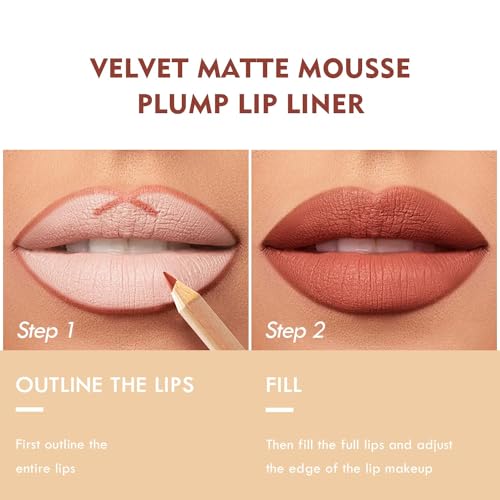 YelaJoy 12PCS Matte Lip Liner Set Waterproof High Pigmented Creamy Long Lasting Lip Makeup