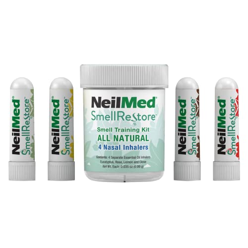 NeilMed Smell Restore All-Natural Smell Training Kit with 4 Essential Oil Inhalers