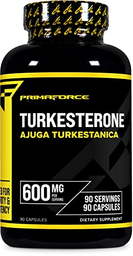 Primaforce Turkesterone 600mg 90 Capsules - Natural Anabolic Non-GMO Gluten-Free Muscle Builder