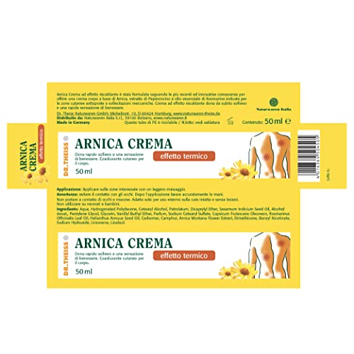 Naturwarenitalia Muscular Pain Cream 50g - Fast Relief for Sore Muscles & Joints