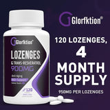 NMN + 99% Pure Trans-Resveratrol 900mg Tablets - 600 Lozenges (Pack of 5) for Anti-Aging & Cellular Health