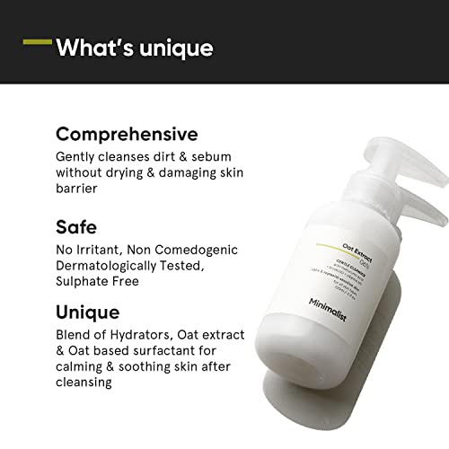 Minimalist Gentle Cleanser with Oat Extract & Hyaluronic Acid | Sensitive Skin Face Wash - 120 ml