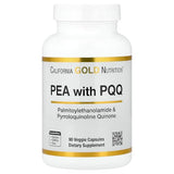 California Gold Nutrition PEA 300mg + PQQ 10mg - Nerve & Cognitive Support - 90 Veggie Capsules
