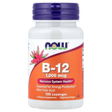 NOW Vitamin B-12 Lozenges - 1000 Mcg, 100 Count - Supports Energy, Nervous System & Red Blood Cell Formation