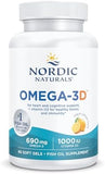 Nordic Naturals Omega-3D Lemon - 60 Soft Gels (1000mg) - Advanced Omega-3 Formula