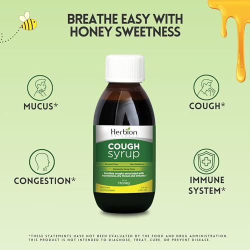 Herbion Naturals Honey Cough Syrup - Immune Support & Lung Health - 150ml