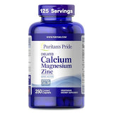 Puritan's Pride Chelated Calcium Magnesium Zinc - 250 Count for Bone & Immune Support