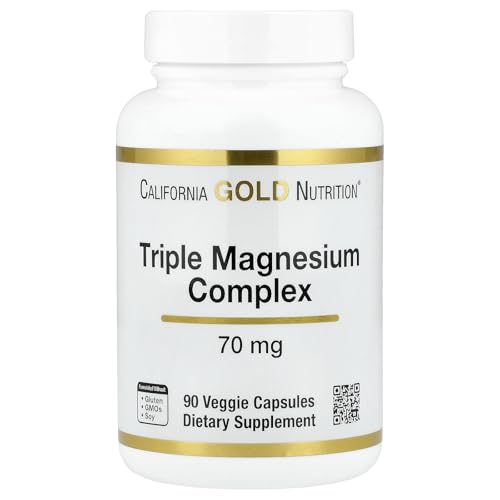 California Gold Nutrition Triple Magnesium Complex - 70mg Multi-Form Formula