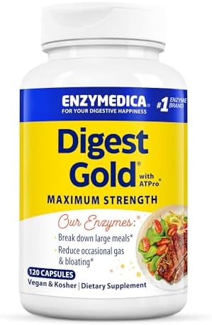 Enzymedica Digest Gold with ATPro: Superior Digestive Enzyme Support (120 Capsules)