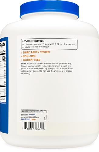 Nutricost Whey Protein Isolate Unflavored - 5LBS