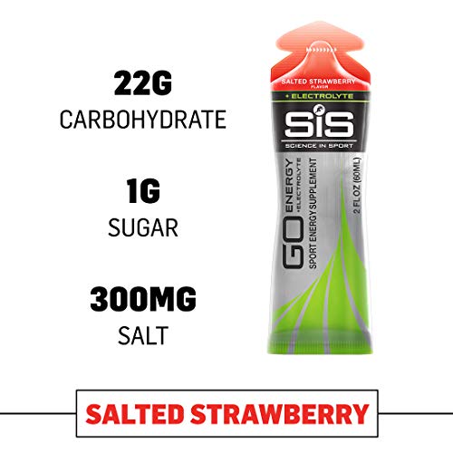 SiS Science in Sport GO Energy + Electrolyte Gels - Salted Strawberry (6 x 60ml)