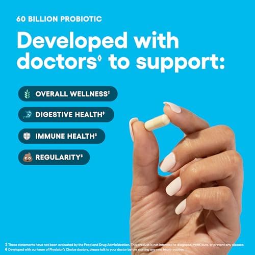 Physician's Choice 60 Billion CFU Probiotic Supplement - Natural Shelf Stable Capsules