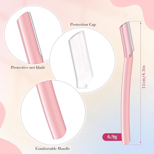 3 Pack Eyebrow Razors - Stainless Steel Facial Hair Remover for Women & Men