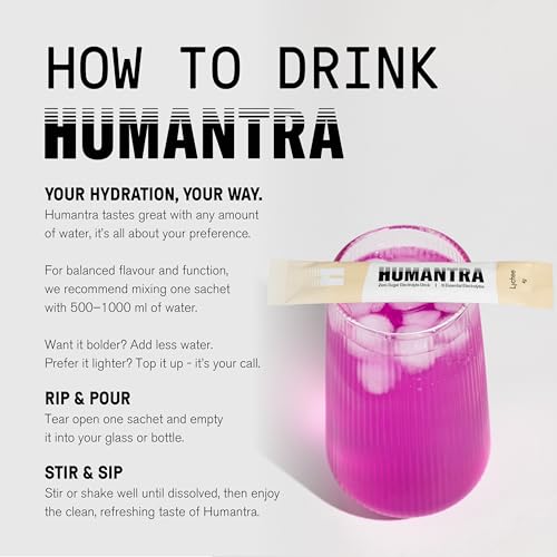 Humantra Lychee Hydration Packets | Zero Calorie Electrolyte Powder with Immune & Metabolic Support
