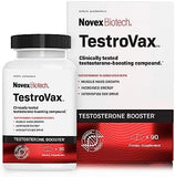 Novex Biotech Testrovax, Best Testosterone Booster for Men - T Booster - Fenugreek & Ashwagandha - Increase Testosterone levels in 12 days*, 30-Day Supply