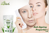 MYHERB 100% Pure Natural Organic Aloe Vera Powder - 227g for Skin, Hair & Food Grade Use