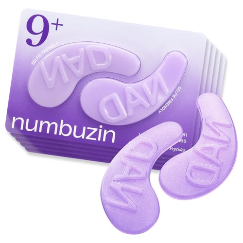 numbuzin No.9 Eye Patches – NAD+ Collagen Under Eye Patches for Dark Circles, Puffy Eyes, Wrinkles with Peptides, Caffeine & Niacinamide | 5 Pairs (10 Patches)