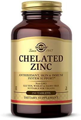 Solgar Chelated Zinc Tablets (250 Pieces)