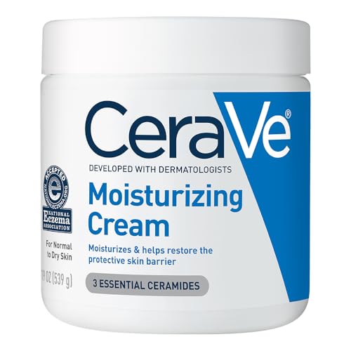 CeraVe Moisturizing Cream for Dry Skin - Body & Face with Hyaluronic Acid & Ceramides - Fragrance Free - 19 Oz