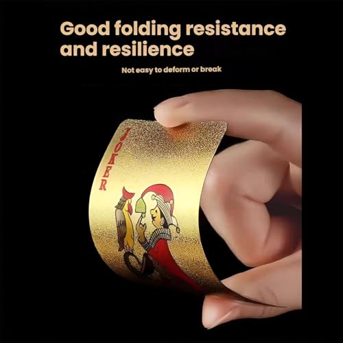 Premium Gold Foil PVC Playing Cards Deck (52+Joker) – Waterproof & Durable