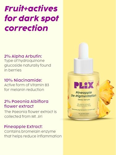 PLIX Pineapple Pigmentation Skincare Regime | Alpha Arbutin Serum & Moisturizer Combo