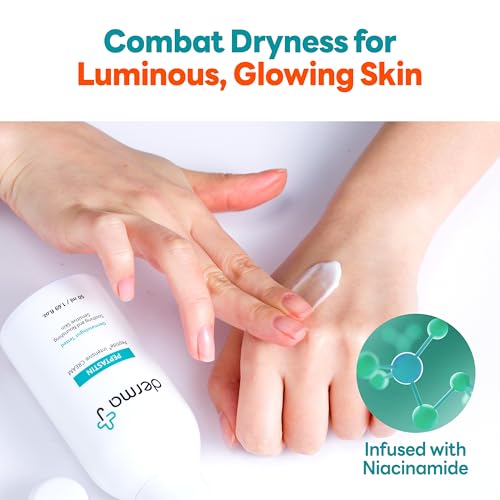 derma J Premium Face Cream with Collagen-Boosting Peptides - Advanced Skin Recovery & Brightening (1.69 Oz)