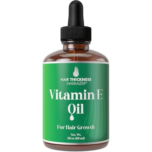 Hair Thickness Maximizer Vitamin E Oil Growth Serum for Thickening & Moisturizing - Vegan Scalp Treatment 2oz