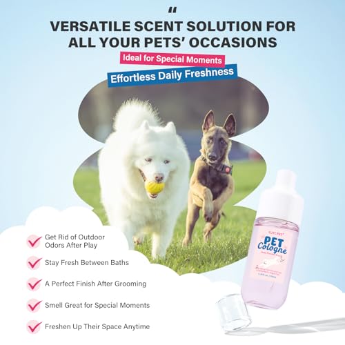 Dog Perfume Spray - Baby Powder Fragrance for Pets, Long-Term Deodorant, Travel-Friendly (100 ml)