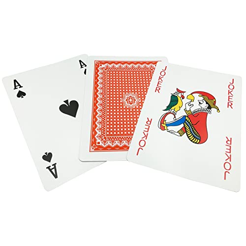 Yuanhe Jumbo Giant Playing Cards – 8X11 Inch Oversized Deck for Kids, Adults & Casino Party Decorations