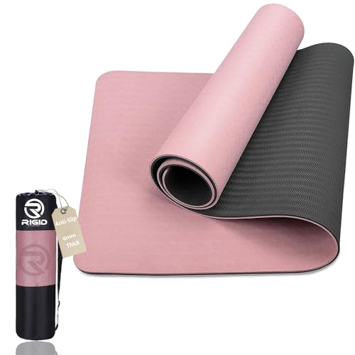 Eco-Friendly 6mm TPE Yoga Mat with Strap & Bag | Non-Slip Exercise Mat for Yoga, Pilates & Fitness
