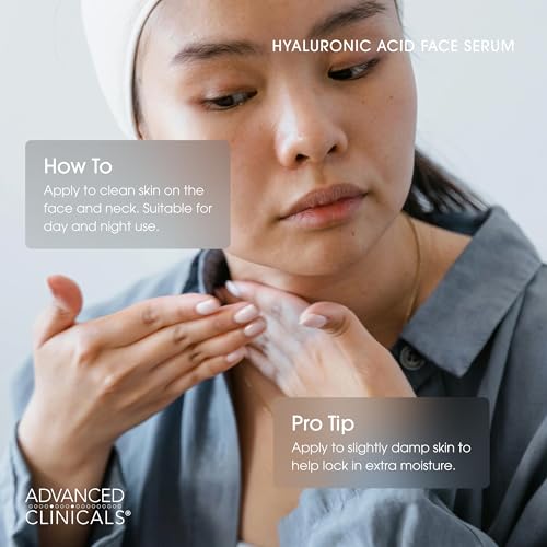 Advanced Clinicals Hyaluronic Acid Serum - Hydrating & Plumping Facial Serum