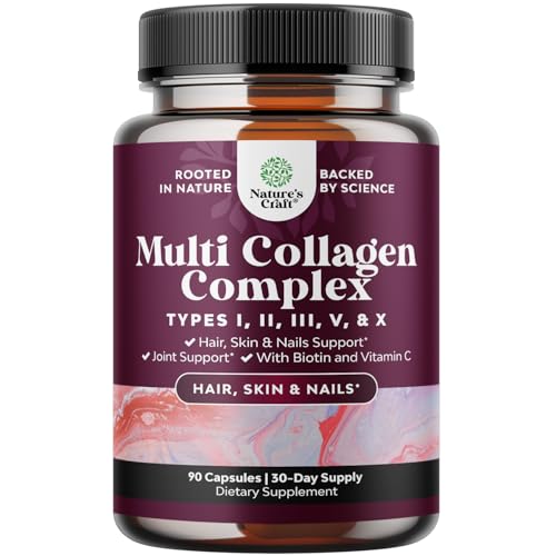 Advanced Multi Collagen Complex (Types I, II, III, V, X) with Biotin & BioPerine