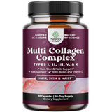 Advanced Multi Collagen Complex (Types I, II, III, V, X) with Biotin & BioPerine