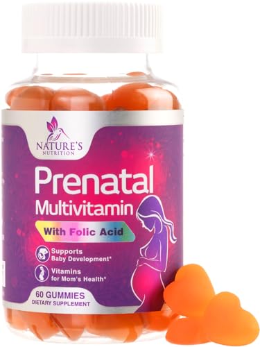 Folic Acid Gummies for Women - Extra Strength Prenatal Multivitamin with EPA & DHA (60 Gummies)