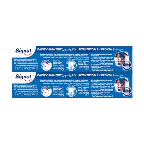 SIGNAL Fluoride Toothpaste - Fresh Breath & 10x Stronger Teeth (2x120ml)