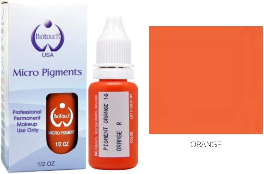 BIOTOUCH Micropigment Orange Pigment Color - Permanent Makeup Microblading Supplies for Eyebrow, Lip & Eyeliner