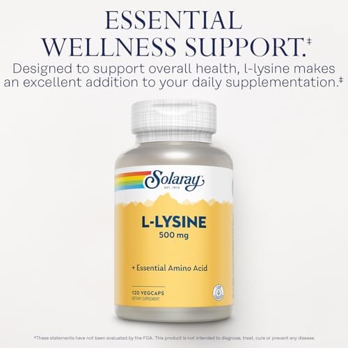 Solaray L-Lysine 500mg - 120 VegCaps