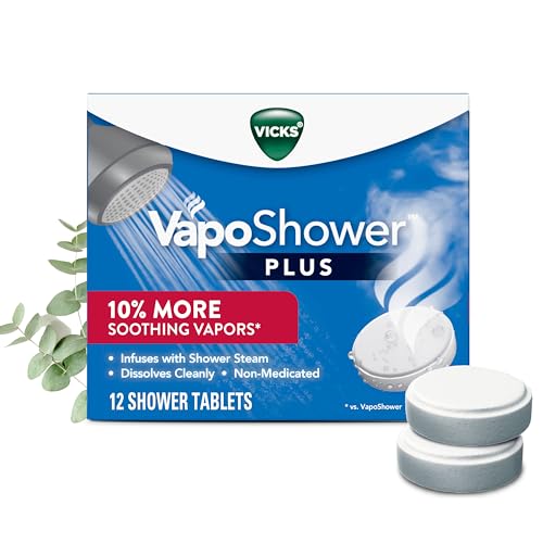 Vicks VapoShower Plus Shower Steamers - Eucalyptus & Menthol (12 Count)