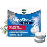 Vicks VapoShower Plus Shower Steamers - Eucalyptus & Menthol (12 Count)