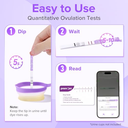 Premom Semi-Quantitative Ovulation Test Kit with Digital Reader & 20 LH Strips