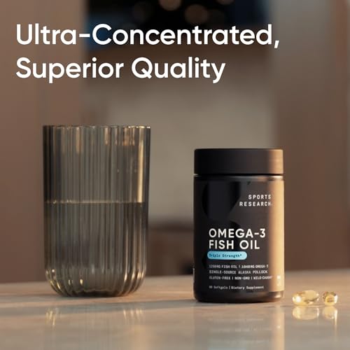 Sports Research Triple Strength Omega-3 1250mg Softgels - IFOS 5 Star Certified
