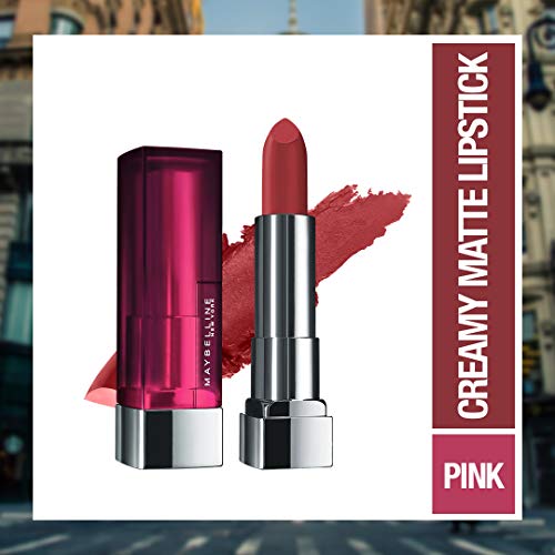 Maybelline New York Color Sensational Creamy Matte Lipstick - 807 Dried Rose, 3.9g | Hydrate Lips, Rich Creamy Lipstick with Shea Butter